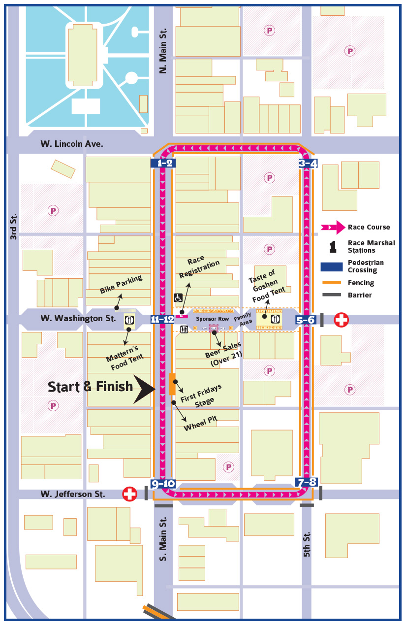 Crit Map | Downtown Goshen, Indiana